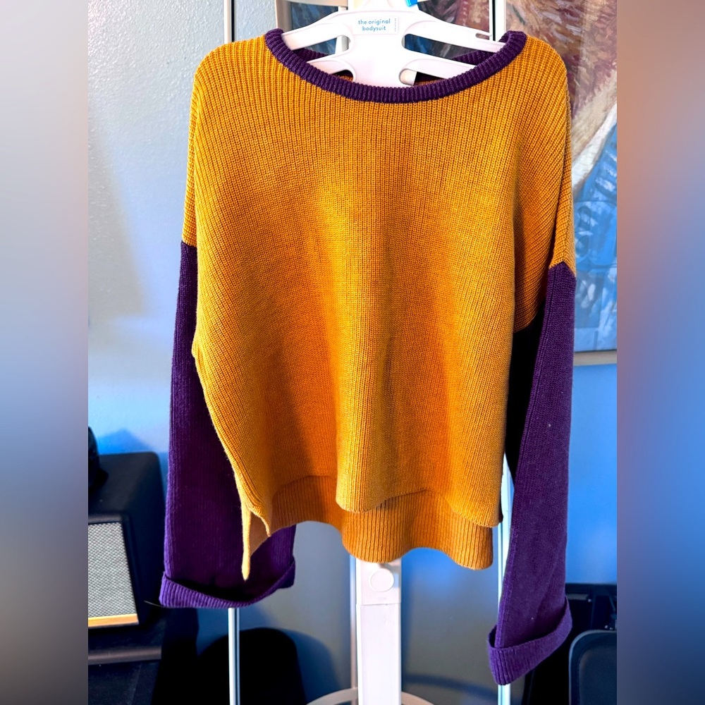 TAO-1966 Kids’ Color-Block Sweater with Cashmere and Silk